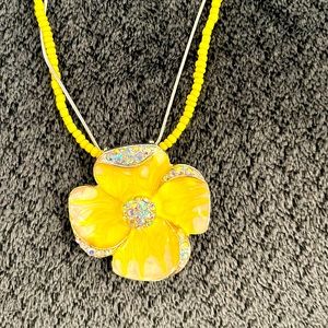 Brand New Studio Works necklace. Sparking yellow with stones.